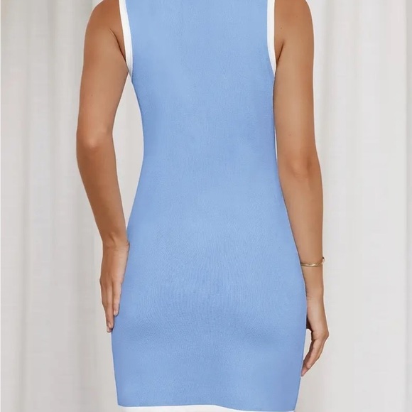 Color Block blue and white sleeveless dress new in package size large - Picture 6 of 7